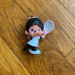 Vintage Monchhichi Tennis Player Miniature Figurine